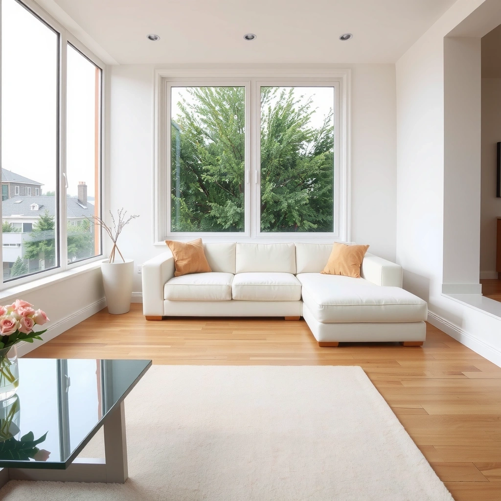 Sparkling clean modern living room
